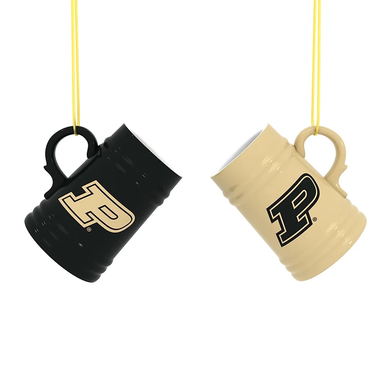 Purdue Boilermakers Two-Pack 3" Mini Stein Ornament Set