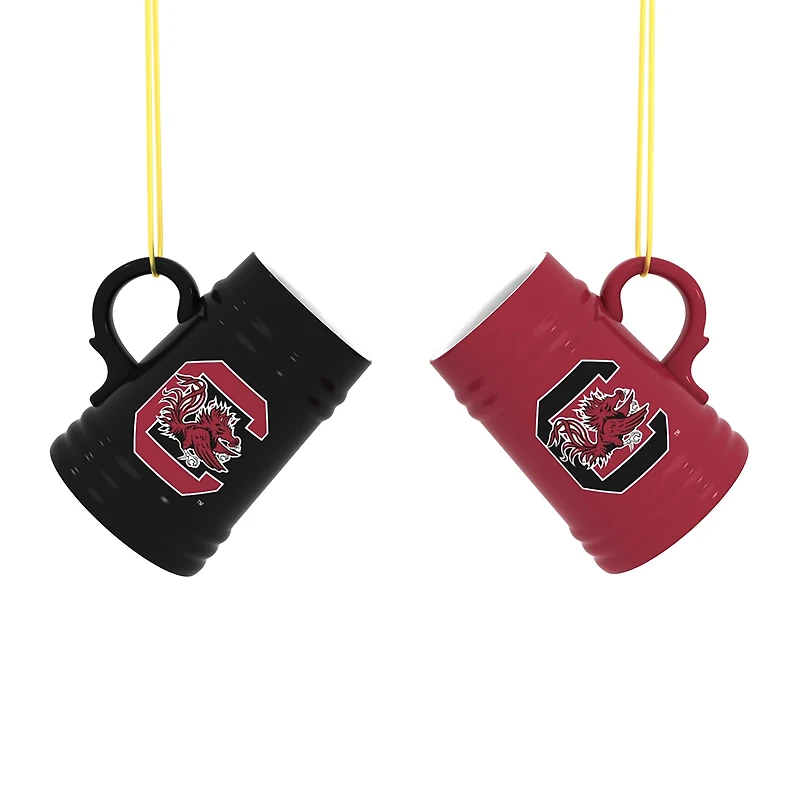 South Carolina Gamecocks Two-Pack 3" Mini Stein Ornament Set