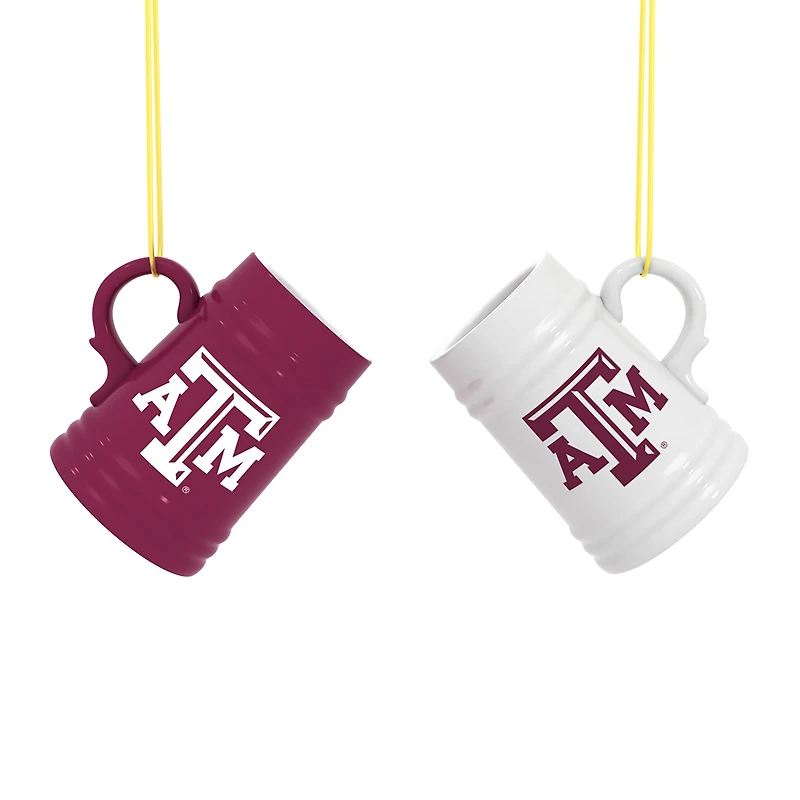 Texas A&M Aggies Two-Pack 3" Mini Stein Ornament Set