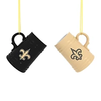 New Orleans Saints Two-Pack 3" Mini Stein Ornament Set