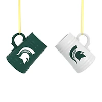 Michigan State Spartans Two-Pack 3" Mini Stein Ornament Set