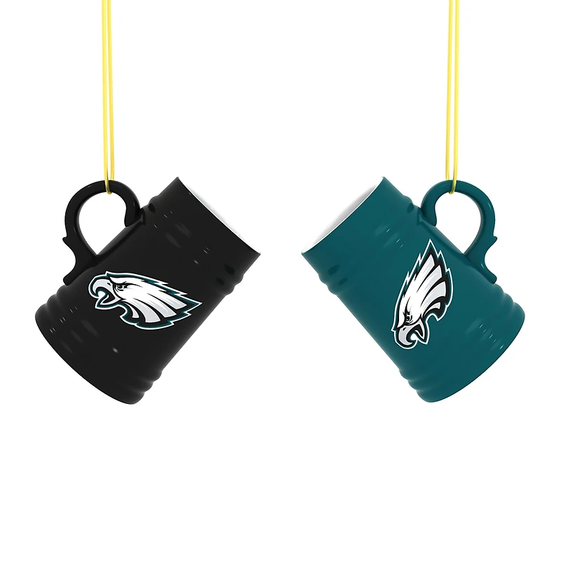 Philadelphia Eagles Two-Pack 3" Mini Stein Ornament Set