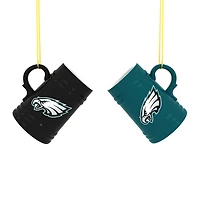 Philadelphia Eagles Two-Pack 3" Mini Stein Ornament Set