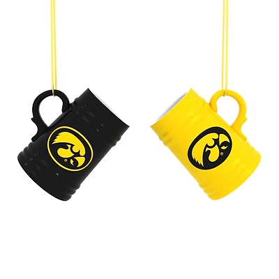 Iowa Hawkeyes Two-Pack 3" Mini Stein Ornament Set