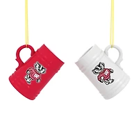 Wisconsin Badgers Two-Pack 3" Mini Stein Ornament Set