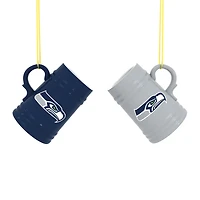 Seattle Seahawks Two-Pack 3" Mini Stein Ornament Set