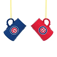 Chicago Cubs Two-Pack 3" Mini Stein Ornament Set
