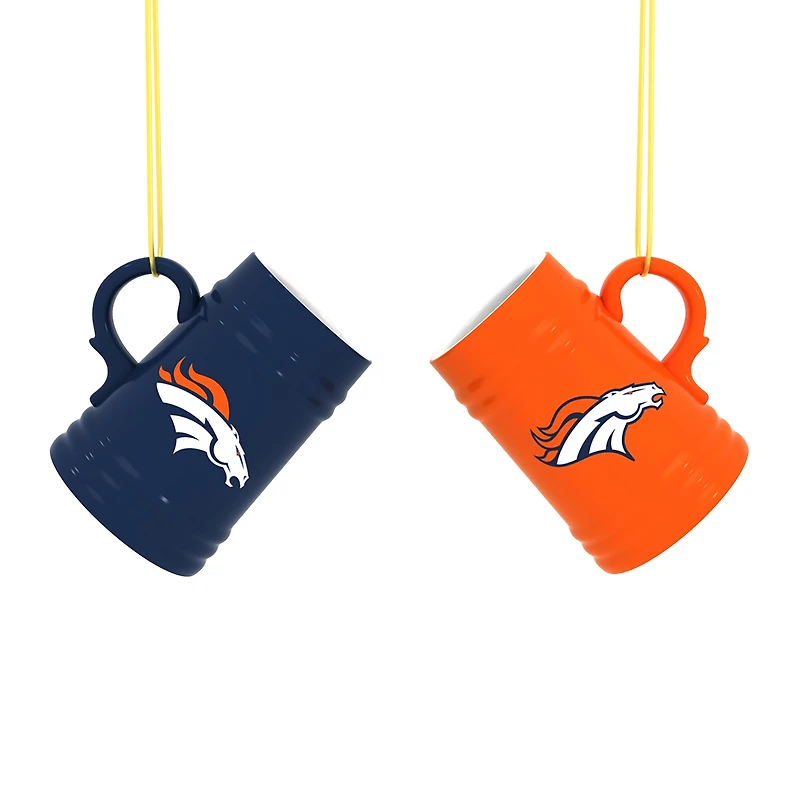 Denver Broncos Two-Pack 3" Mini Stein Ornament Set