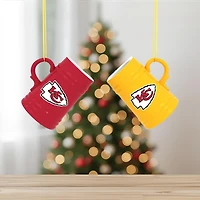 Kansas City Chiefs Two-Pack 3" Mini Stein Ornament Set