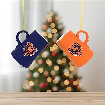 Chicago Bears Two-Pack 3" Mini Stein Ornament Set