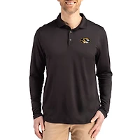 Men's Cutter & Buck  Black Missouri Tigers Primary Coastline Epic Comfort Long-Sleeve Polo