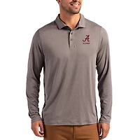 Men's Cutter & Buck  Gray Alabama Crimson Tide Alumni Coastline Epic Comfort Long-Sleeve Polo