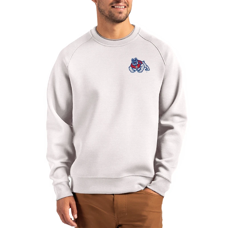 Men's Cutter & Buck Gray Fresno State Bulldogs Roam Recycled Pullover