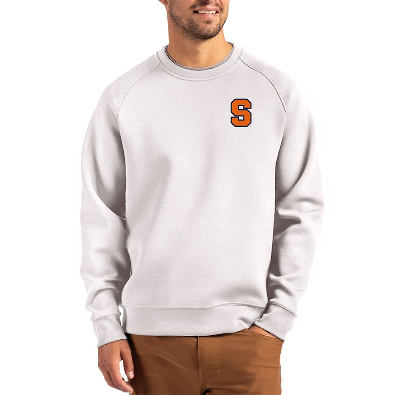 Men's Cutter & Buck Gray Syracuse Orange Roam Recycled Pullover