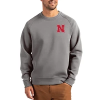 Men's Cutter & Buck Gray Nebraska Huskers Roam Recycled Pullover