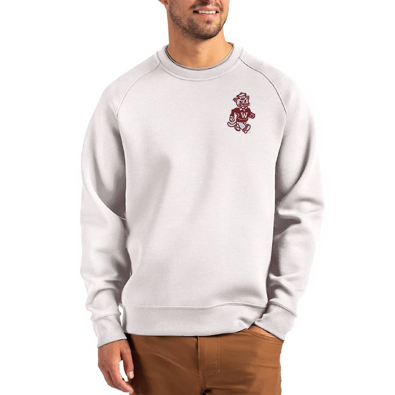 Men's Cutter & Buck Gray Washington State Cougars Roam Recycled Pullover