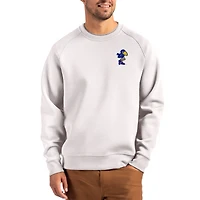 Men's Cutter & Buck Gray Kansas Jayhawks Roam Recycled Pullover