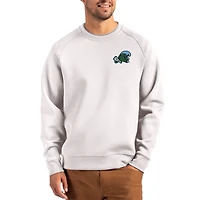 Men's Cutter & Buck Gray Tulane Green Wave Roam Recycled Pullover