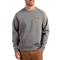 Men's Cutter & Buck Gray Illinois Fighting Illini Roam Recycled Pullover
