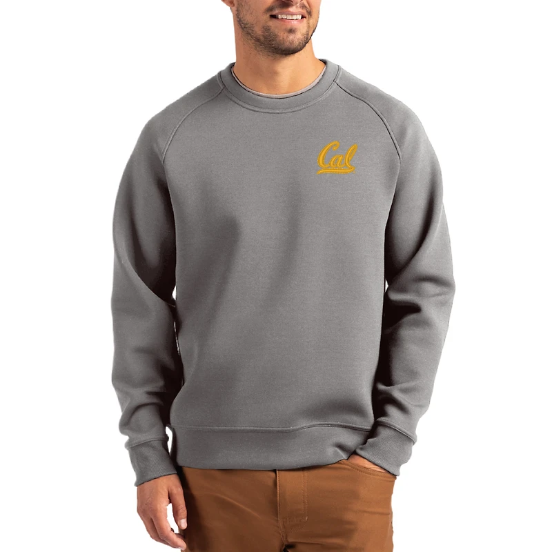 Men's Cutter & Buck Gray Cal Bears Roam Recycled Pullover