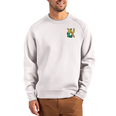 Men's Cutter & Buck Gray Xavier University of Louisiana Gold Rush Roam Recycled Pullover