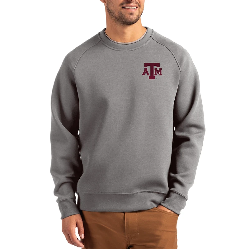 Men's Cutter & Buck Gray Texas A&M Aggies Roam Recycled Pullover