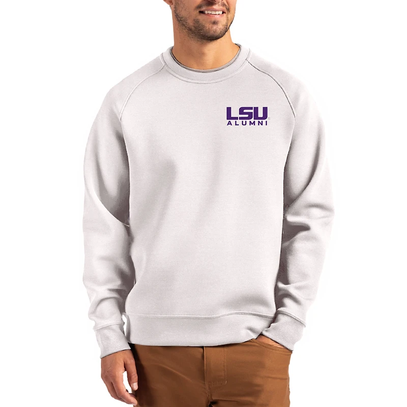 Men's Cutter & Buck Gray LSU Tigers Roam Recycled Pullover