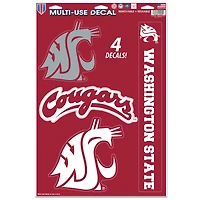 WinCraft Washington State Cougars Primary 11'' x 17'' Multi-Use Decal Sheet