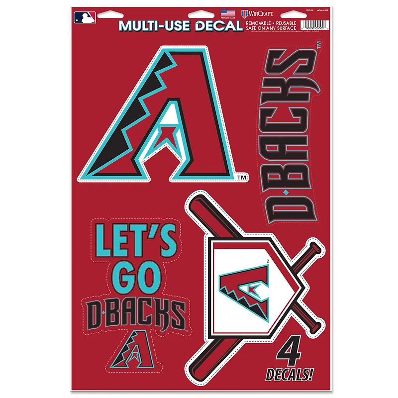 WinCraft Arizona Diamondbacks Primary 11'' x 17'' Multi-Use Decal Sheet