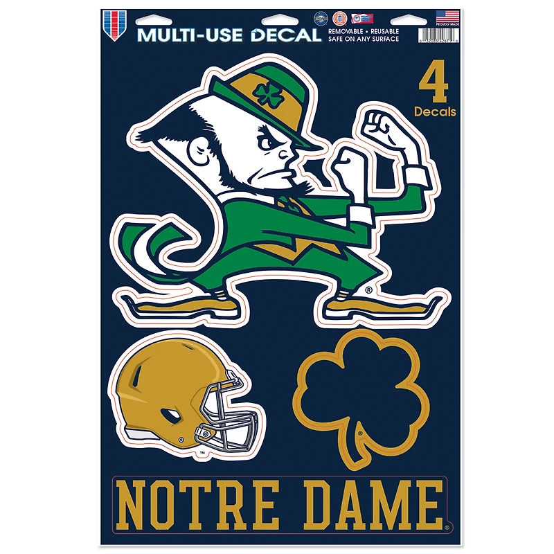 WinCraft Notre Dame Fighting Irish Primary 11'' x 17'' Multi-Use Decal Sheet