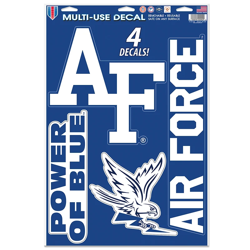 WinCraft Air Force Falcons Primary 11'' x 17'' Multi-Use Decal Sheet