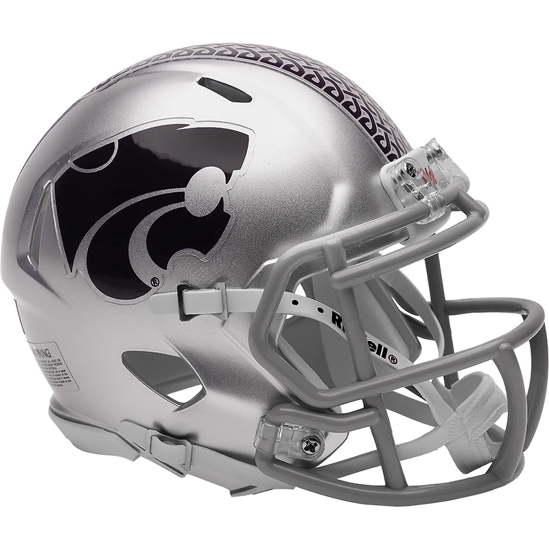 Kansas State Wildcats Riddell Grey Dublin Speed Replica Mini Helmet