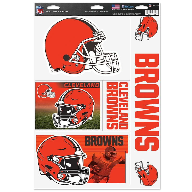 WinCraft Cleveland Browns Primary 11'' x 17'' Multi-Use Decal Sheet
