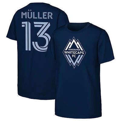 Youth Thomas Müller Navy Vancouver Whitecaps FC Name & Number T-Shirt
