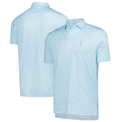 Men's Peter Millar Light Blue THE PLAYERS Tequila Sunrise Performance Jersey Polo