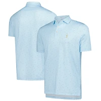 Men's Peter Millar Light Blue THE PLAYERS Tequila Sunrise Performance Jersey Polo