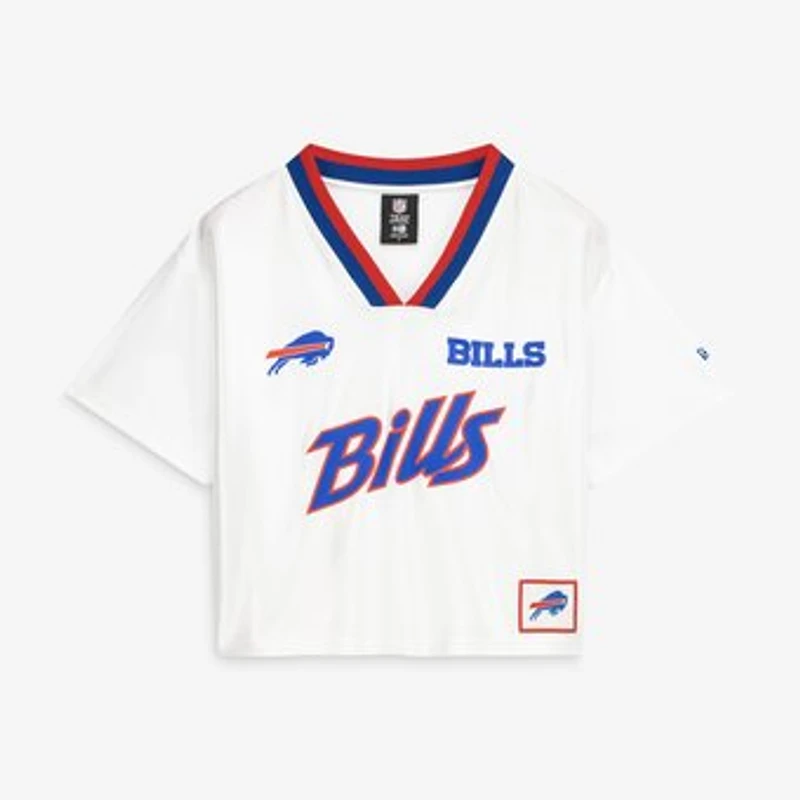 Women's New Era White Buffalo Bills Sport Classics Boxy Cropped Fashion Jersey