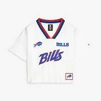 Women's New Era White Buffalo Bills Sport Classics Boxy Cropped Fashion Jersey