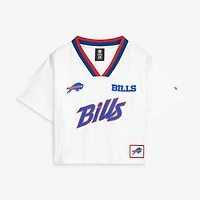 Women's New Era White Buffalo Bills Sport Classics Boxy Cropped Fashion Jersey