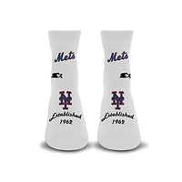 Unisex Starter  White New York Mets Established Stencil Quarter Socks