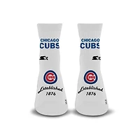 Unisex Starter  White Chicago Cubs Established Stencil Quarter Socks