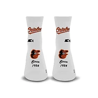 Unisex Starter  White Baltimore Orioles Established Stencil Quarter Socks