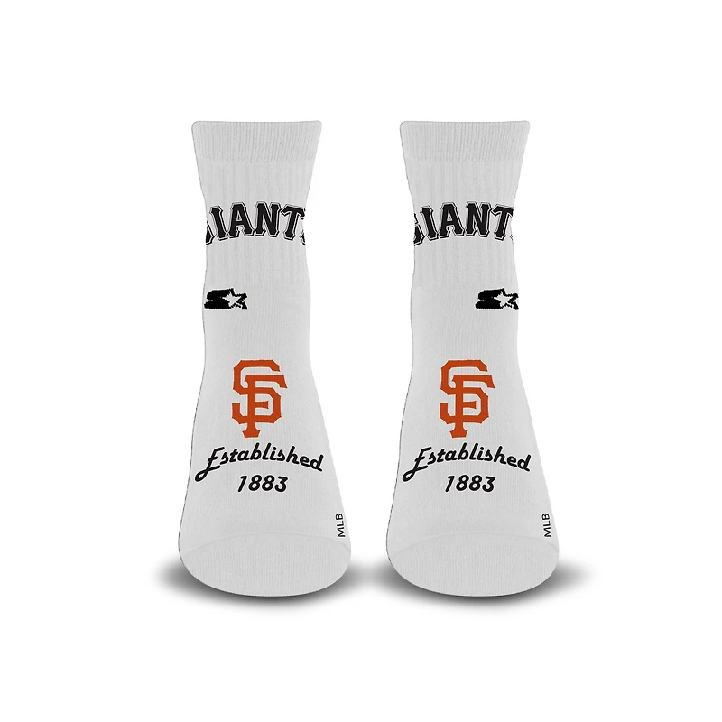 Unisex Starter  White San Francisco Giants Established Stencil Quarter Socks