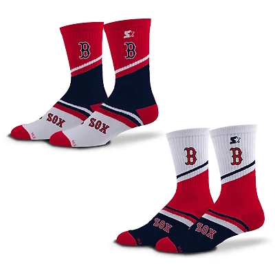 Unisex Starter Red/Navy Boston Red Sox Old School Two-Pack Crew Socks Set