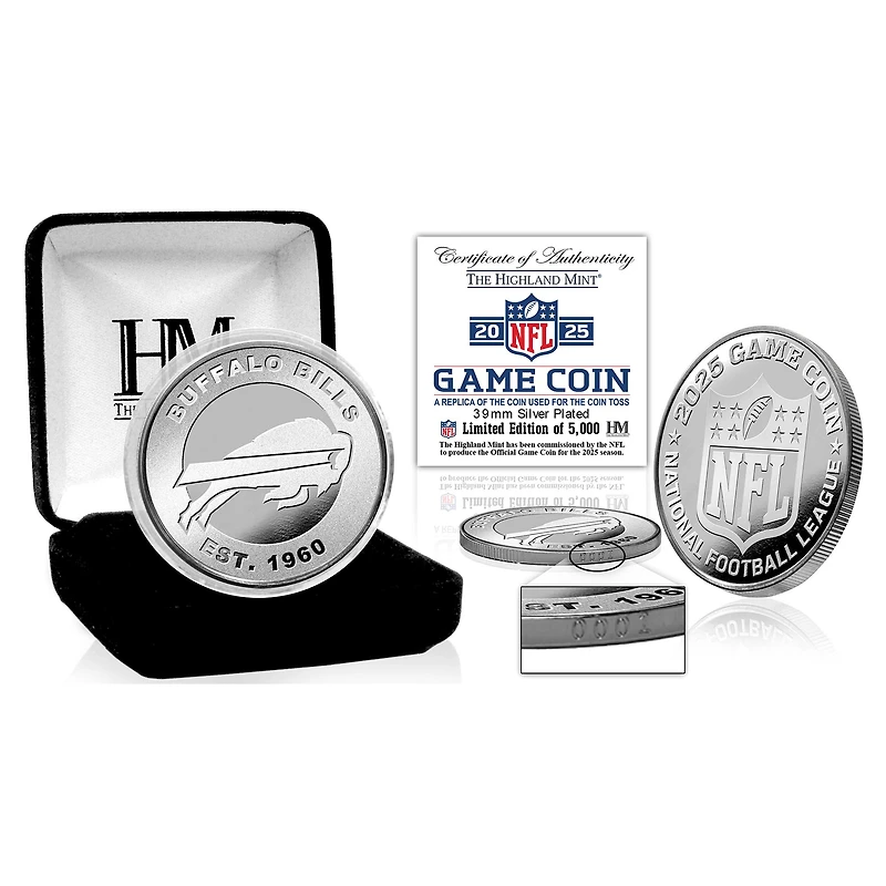 Highland Mint Buffalo Bills 2025 Coin Toss Silver Coin