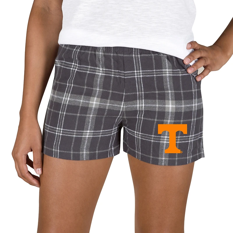 Women's Concepts Sport Charcoal/Gray Tennessee Volunteers Ultimate Flannel Shorts