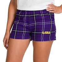 Women's Concepts Sport Purple/Black LSU Tigers Ultimate Flannel Shorts
