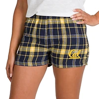 Women's Concepts Sport Navy/Gold Cal Bears Ultimate Flannel Shorts