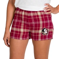 Women's Concepts Sport Garnet/Gold Florida State Seminoles Ultimate Flannel Shorts