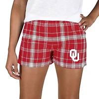 Women's Concepts Sport Crimson/Gray Oklahoma Sooners Ultimate Flannel Shorts